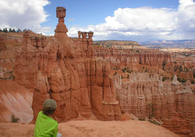 My son enjoys the view! Bryce Canyon